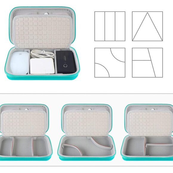 Canboc Hard Electronic Organizer Travel Case- Teal - Picture 3 of 11